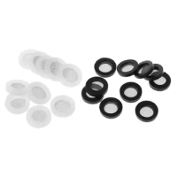10pcs/set Rubber O Ring Gaskets With Net Shower Head Filter Hose Seal Washers For Shower Head Inlet Pipe Faucet Replacement Part
