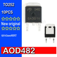 10PCS 100% new original spot AOD482 TO-252 N channel 100V/32A SMD MOSFET (field effect transistor)100V N-Channel MOSFET