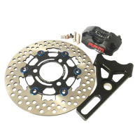 RPM CNC Electric Motorcycle Scooter 82mm Brake Calipers With 220mm Disc Brake Pump Adapter Bracket For Yamaha Aerox BWS RSZ