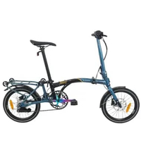 United Trifold 5D Sepeda Lipat 16 Inci Frame Alloy 3 Lipatan BIRU HITAM