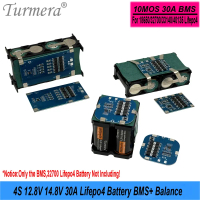 BMS Bateri Lifepo4, Turmera, 4S, 12.8V, 14.8V, 30A, dengan Imbangan, Sesuai untuk DIY, 12V, Serasi d