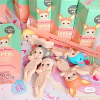 Kawaii Sonny Angel Animal Hippers Series Blind Box Mystery Box Supporting Cheek Baby Phone Decora Figure Children's Toys Gifts
