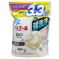 日本 P&amp;G - ARIEL清新除臭4D洗衣球-微香款補充包39入