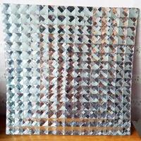 Seamless 13 beveled Crystal Diamond Shining Mirror Glass Mosaic Tiles for showroom wall sticker Display cabinet DIY decorate