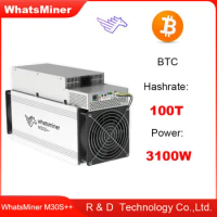 New asic miner WhatsMiner M30S++ 100T Hashrate 3100W new BTC Miner with 1 year Warranty good miner