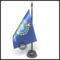 BENDERA MEJA KEMENTERIAN LUAR NEGERI / KEMENLU + TIANG KAYU