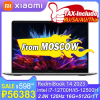 Xiaomi Laptop Redmibook 14 2023 Intel i7-12700H/i5-12500H 16G 512G/1T SSD 14Inch 2.8K 120Hz Screen Mi Portable Office Notebook