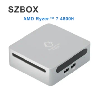 SZBOX Ryzen 7 4800H Mini PC DDR4 NVME SSD Windows 11 PRO WiFi 6 BT 5.2 Office Computer Support Triple Screens VS 5700U