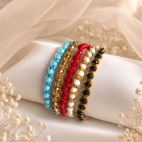 Gelang Kristal Macrame serut Viral coklat