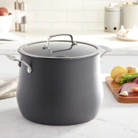 2024 New Cuisinart 12-Quart Stock Pot, Hard Anodized Contour Stainless Steel with Cover