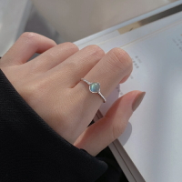 925純銀月光石戒指女小眾設計時尚輕奢個性食指戒ins潮冷淡風指環
