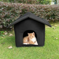 Waterproof Outdoor Cat House Warm Oxford Cloth Pet Shelter Dirt Resistant Dog House Puppy Nest Tent Cabin Portable pet Carrier