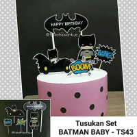 TS 43 - Hiasan Tusukan Kue Cake Topper Batman
