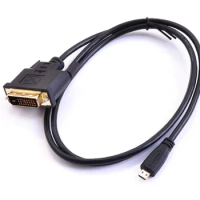 Micro HDMI-DVI video cable, available in 1m and 1.8m, high-definition, small to large computers connected to DVI monitor data ca