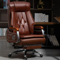 Ergonomic Office Chair Back Cushion Executive Footrest Luxury Swivel Office Chair Leather Vintage Silla Ergonomica Furniture