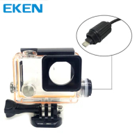 Diving Waterproof Case Charger Shell With USB Cable for EKEN H5S Motorcycle H6S H8R V50Pro 4k Action Camera Accessories