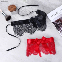 Sexy Lace Face Mask Bow Eye Mask Women Butterfly Knot Veil Hollow Strap Mask Strap Semi-Perspective Veil Lingerie Accessories