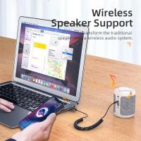 อะแดปเตอร์รับสัญญาณเสียงไร้สาย Bluetooth 5.0 Aux Usb ถึง 3.5 มม. ตัวรับสัญญาณบลูทูธ AUX แจ็คเสียงไมโ