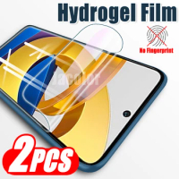 2PCS Hydrogel Protective Film For Xiaomi Poco M4 M3 X3 Pro NFC F3 GT Screen Protector M4Pro M3Pro 5G X3NFC X3Pro F3GT Not Glass