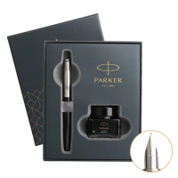 Ink pen gift box 0.5mm signature pen F pen stainless steel office business writing Parker pen set