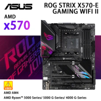 ASUS ROG STRIX X570-E GAMING WIFI IIAMD X570 ATX gaming motherboard supports PCIe 4.0, 12+4 power supply modules, and WiFi 6E