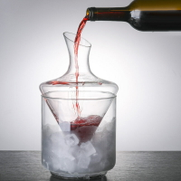 醒酒器 紅酒醒酒器 自動醒酒器 新款創意紅酒醒酒器冰酒器家用紅葡萄酒快速斜口醒酒器耐熱玻璃『JJ1503』