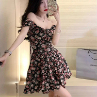 Newlan QZ107 Multicolour A Line Mini Dress - Dress Casual /Kasual Dress Daisy Dress Bunga / Korean D