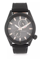 Alexandre Christie Alexandre Christie Jam Tangan Pria - Black Rosegold - Leather Strap - 3046 MALIPB
