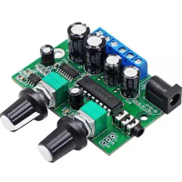 TDA1517P 2.1 Super Bass Mini Micro 3CH Power Amplifier Board 25W+6W+6W DC 6.5-15V Sound Amp Volume Control for Speaker Subwoofer
