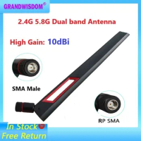 GWS 2.4G 5.8GHZ High quality Antenna 10dbi SMA male or female for iot WIFI Router AC88U wifi antenna 2 4g 5g 5 8g dual band