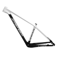 Jimiteam-Carbon Fiber Mountain Bike Frame, Quick Release Barrel Axle, White Color, 27.5 ", 29", 142mm, 143mm, 2021New