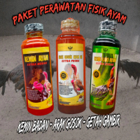 PAKET Perawatan fisik ayam aduan kemin kaki getah gambir kemin badan arak gosok ayam jadi sehat siap