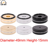 Audio Isolation Stand Base Feet 49x15mm CNC Machined Solid Aluminum Amplifier Turntable DAC Radio CD Player Shock Mat Pad