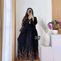 Dress Alisa//Bahan Rayon Tebal Supernyaman//Busui Resleting Lembut