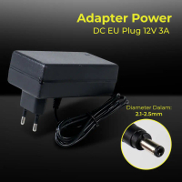 Lincoiah Adaptor Power Supply Converter AC to DC 12V 3A EU Plug - RY-1230 Lampu Led