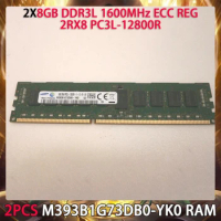 2PCS M393B1G73DB0-YK0 RAM For Samsung 8GB DDR3L 1600MHz ECC REG 2RX8 PC3L-12800R Server Memory Works Perfectly Fast Ship