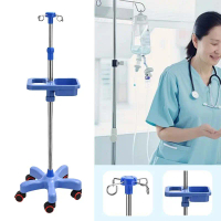 Gantungan Infus Portable Roda Abs 5 Stainless Standar Infus Tiang Infus Roda Portable  Ketinggiannya