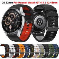 20 22mm Silicone Strap Bracelet For Huawei Watch GT 4 2 GT 3 Pro 46mm 43mm Wristband For Huawei GT3 GT2 42mm Smart WatchBand
