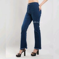 Cutbray Higwaist Rawis Wanita Celana Jeans Wanita Higwaist Celana Jeans Wanita