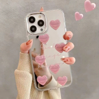 2026 Compatible VIVOS20PRO Laser Cute Mirror Phone Case Stand Full Coverage Heart Mirror Phone Case 