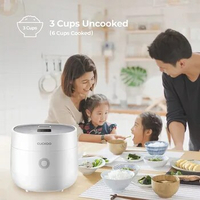 2023 New Cuckoo 3-Cup (Uncooked) Micom Rice Cooker, 10 Menu Options: Oatmeal, Brown Rice &amp; More,Touch-Screen,Nonstick Inner Pot