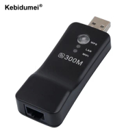 kebidumei Universal Wifi Range Extender 300Mbps Wireless TV Wifi Adapter Network Card for Samsung LG Sony TV