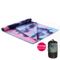 Printed Yoga Mat Non-slip Fitness Blanket Sweat Absorbent Foldable Portable Pilates Exercise Sports Travel Towel 183*63 CM