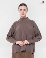 Elizabeth - Blouse Wanita Rajut | Lengan Batwing 0559-3327 Semua Ukuran Coffee