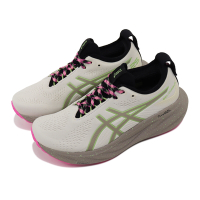 Asics 慢跑鞋 GEL-Nimbus 25 TR 女鞋 米白 綠 運動鞋 緩衝 路跑 戶外 亞瑟士 1012B581200