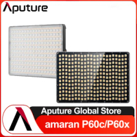 Aputure Amaran P60c RGB Video Light Amaran P60x 60W Bi-color Photography Fill Lamp with Softbox Grid Carrying Case