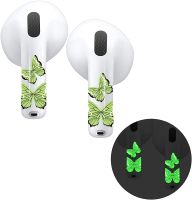 RockMax for AirPods 4 Skin Glow-in-The-Dark Butterfly Stickers for AirPods 4th Gen Compatible with A
