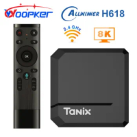 Woopker 8K Android 12 TV Box Tanix TX2 Allwinner H618 2.4G Wifi RAM 2GB ROM 16G Media Player Global Edition Fast Set Top Box