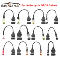 Motorcycle OBDII Extension Cable For YAMAHA 3/4Pin For Harley / HONDA 4/6Pin For KTM 6pin Motobike OBD2 Connector for Motor