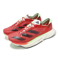 【adidas 愛迪達】競速跑鞋 Adizero Adios Pro 3 M 男鞋 女鞋 紅 黑 回彈 輪胎大底 運動鞋 愛迪達(IG6443)